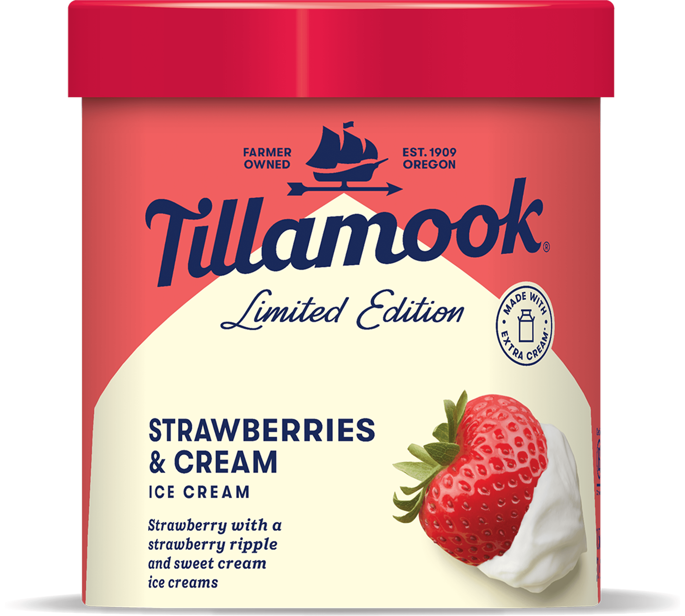 Strawberries and Cream Ice Cream