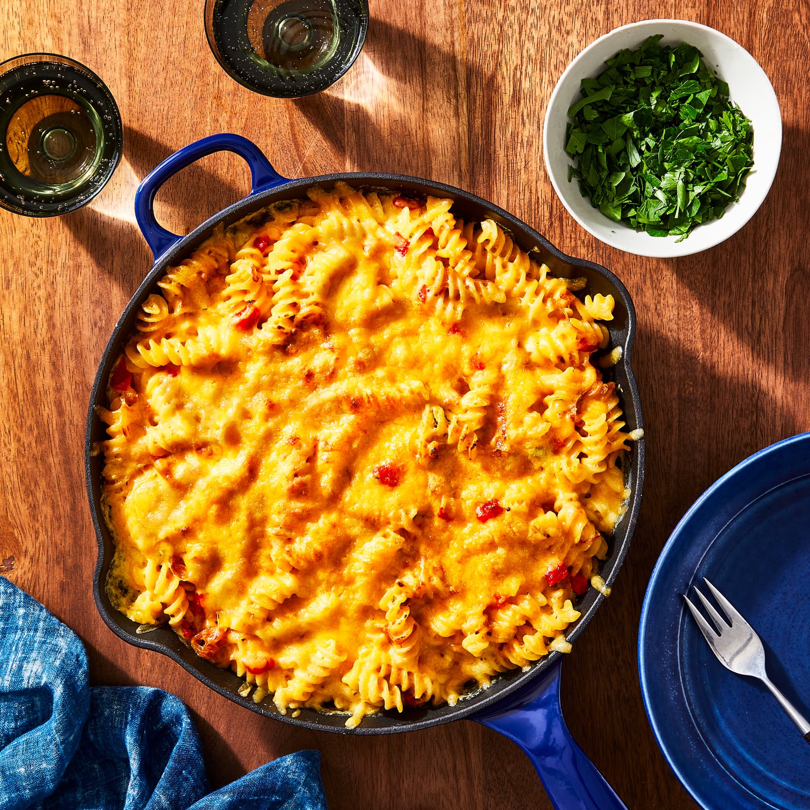 Cheddar and carmelized Onion Pasta Bake