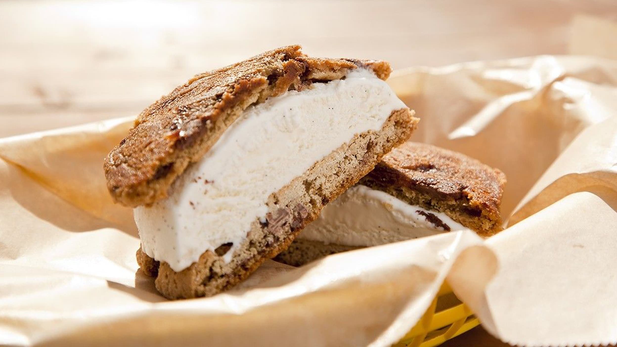 Grilled ice cream sandwich