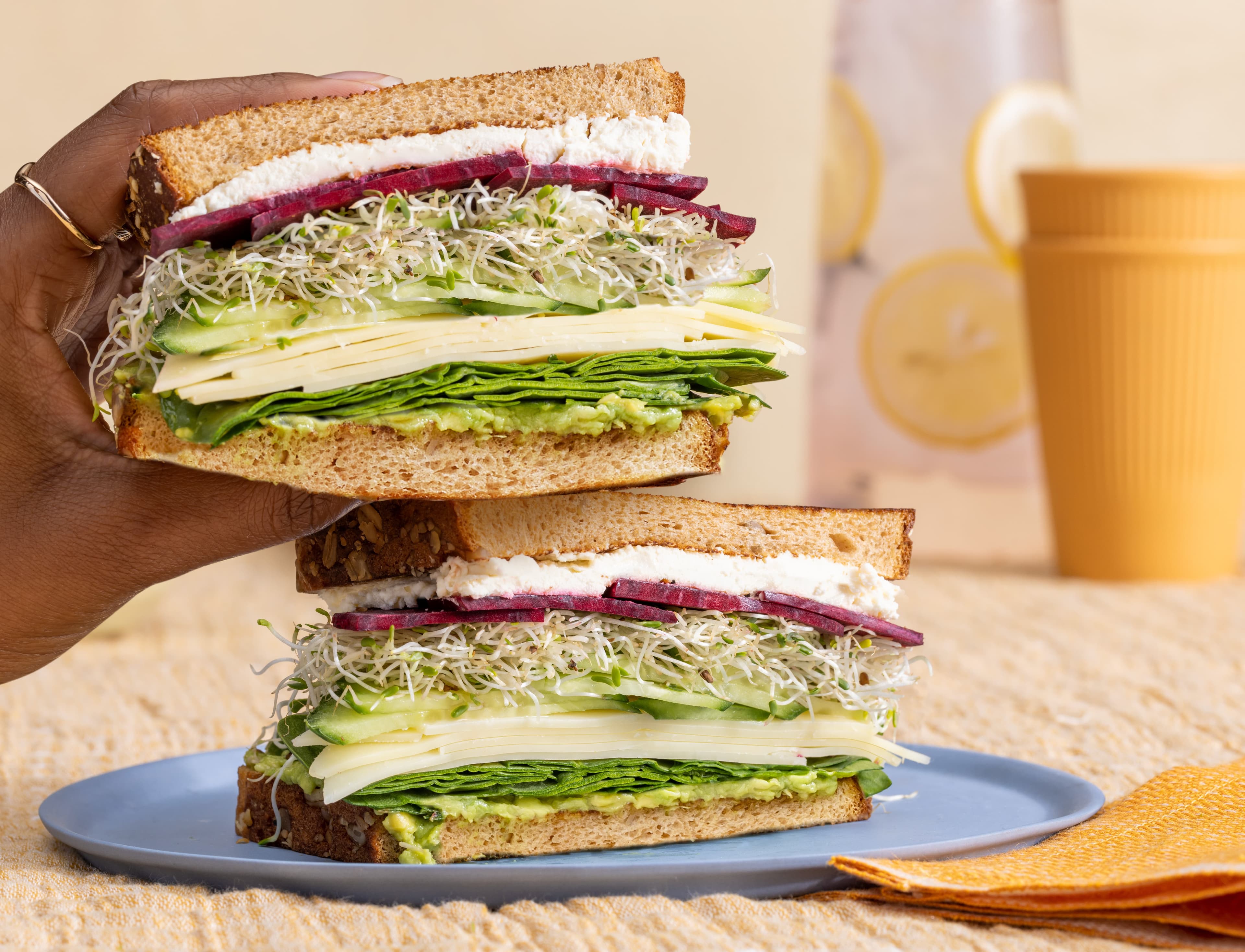 Summer Veggie and Cheese Sandwich