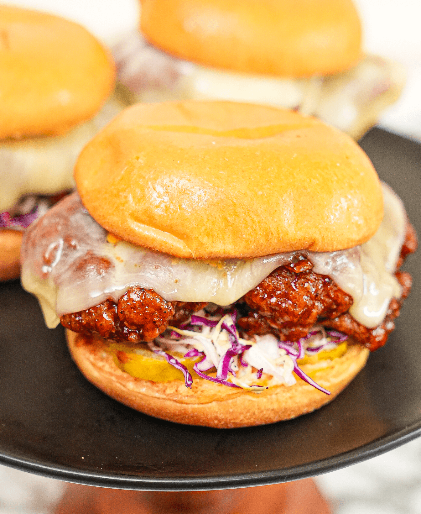 Korean Fried Chicken Sandwich with Tillamook mozzarella Cheese